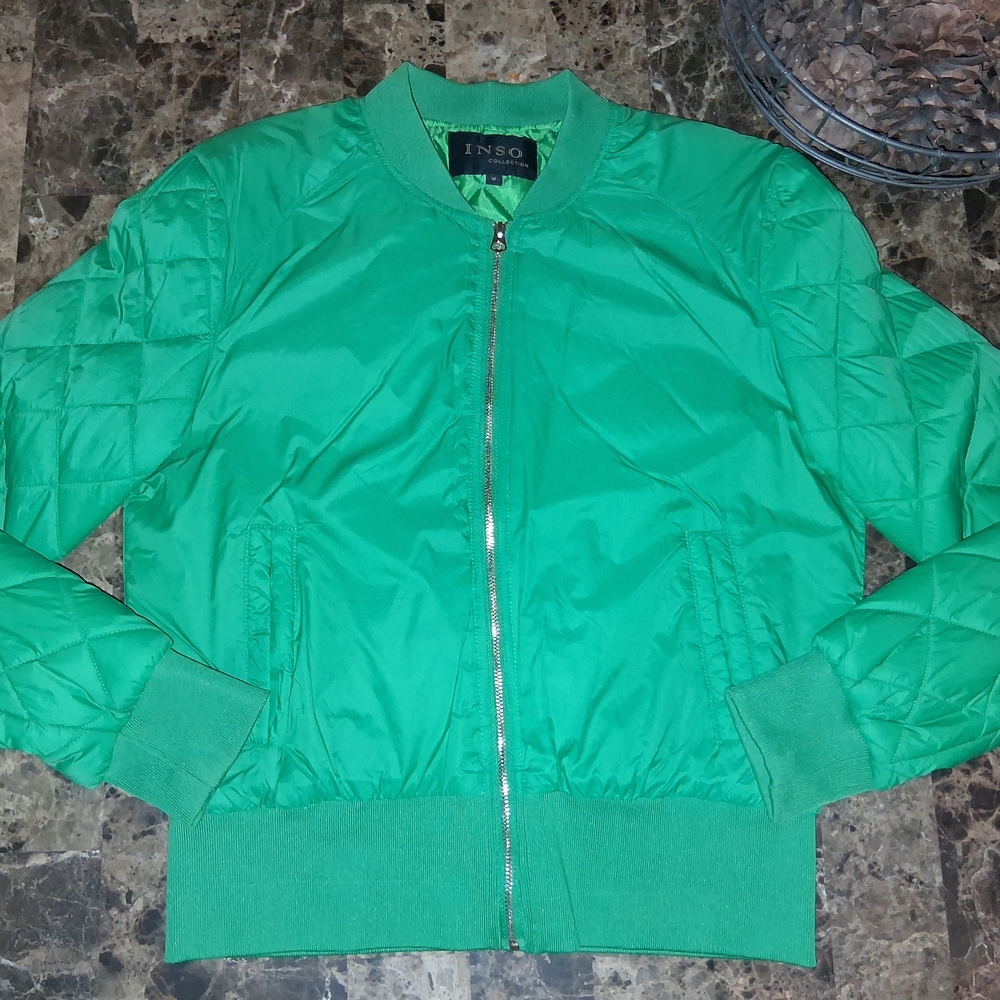 INSO Women's Vibrant Green Bomber Jacket